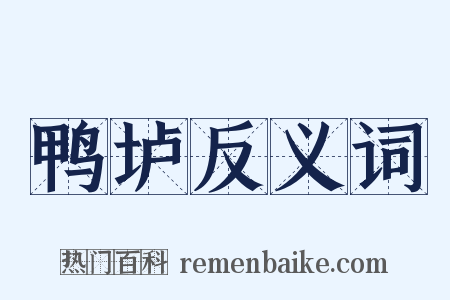 鸭垆反义词是什么意思的图片
